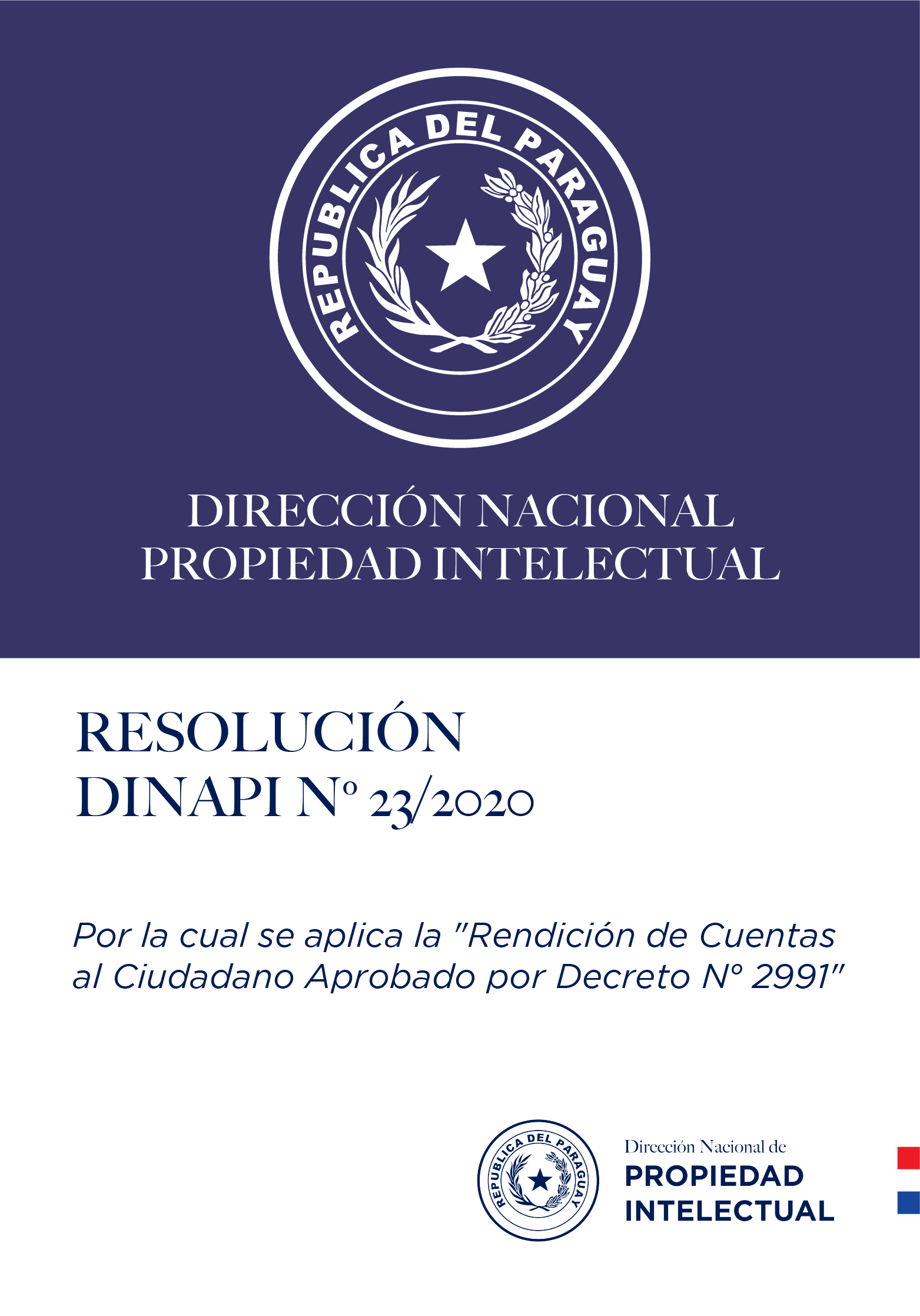 RESOLUCIÓN DINAPI Nº 23/2020