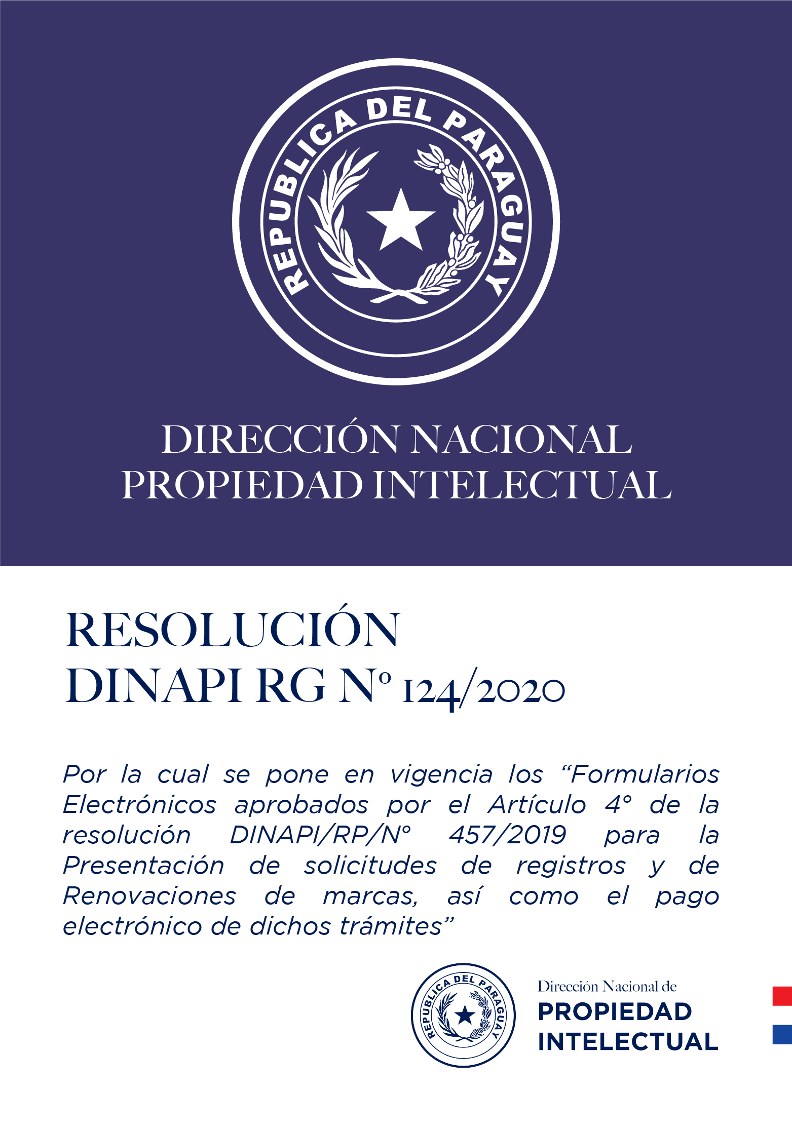 RESOLUCIÓN DINAPI Nº 124/2020
