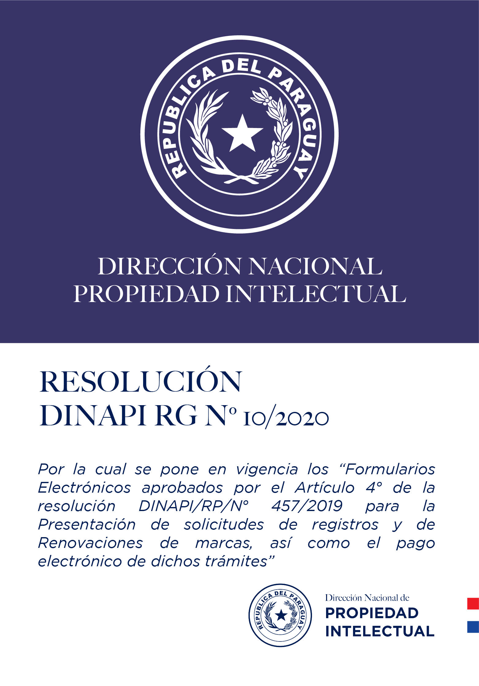 RESOLUCIÓN DINAPI Nº 10/2020