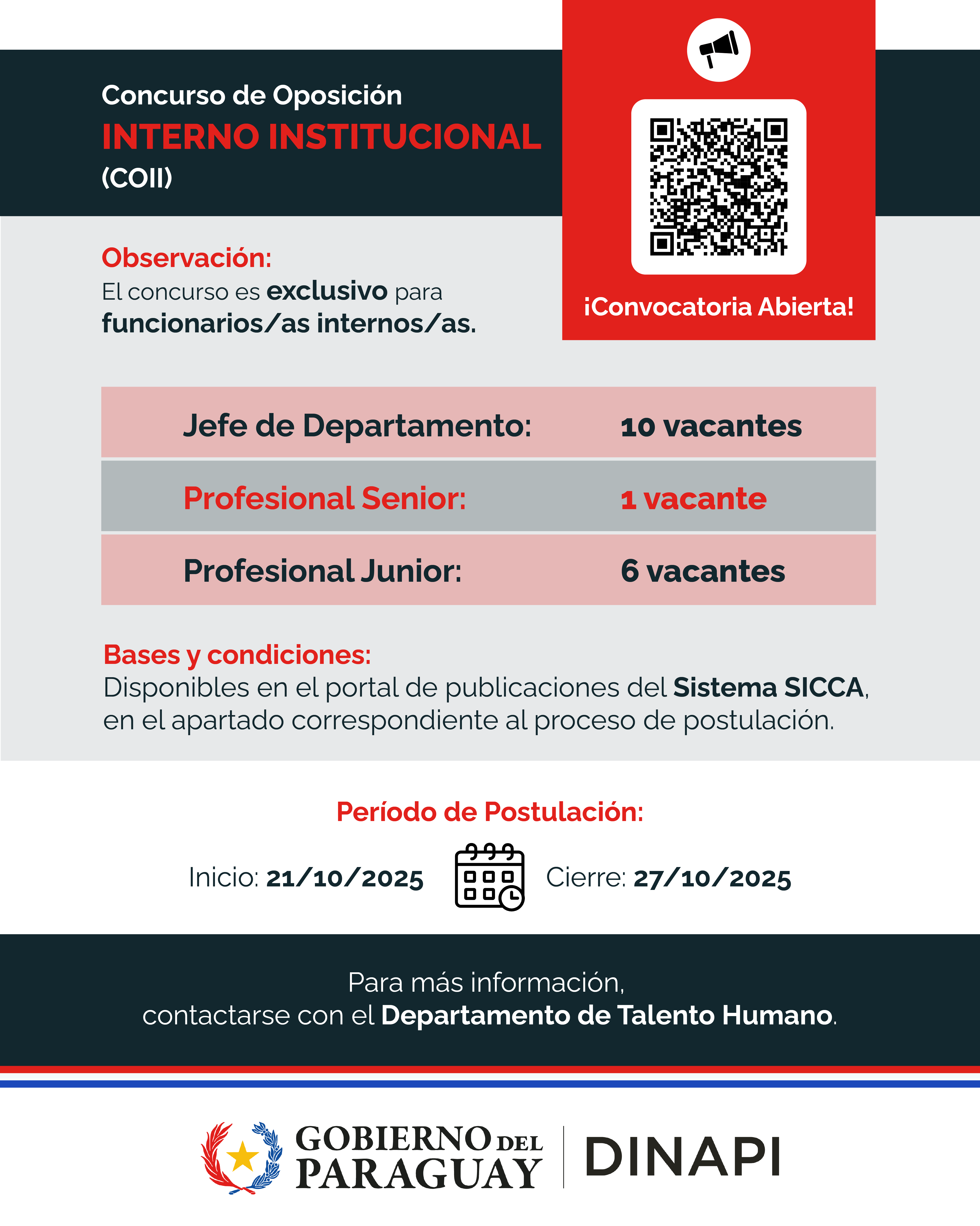 CONCURSO DE OPOSICIÓN INTERNO INSTITUCIONAL (COII)