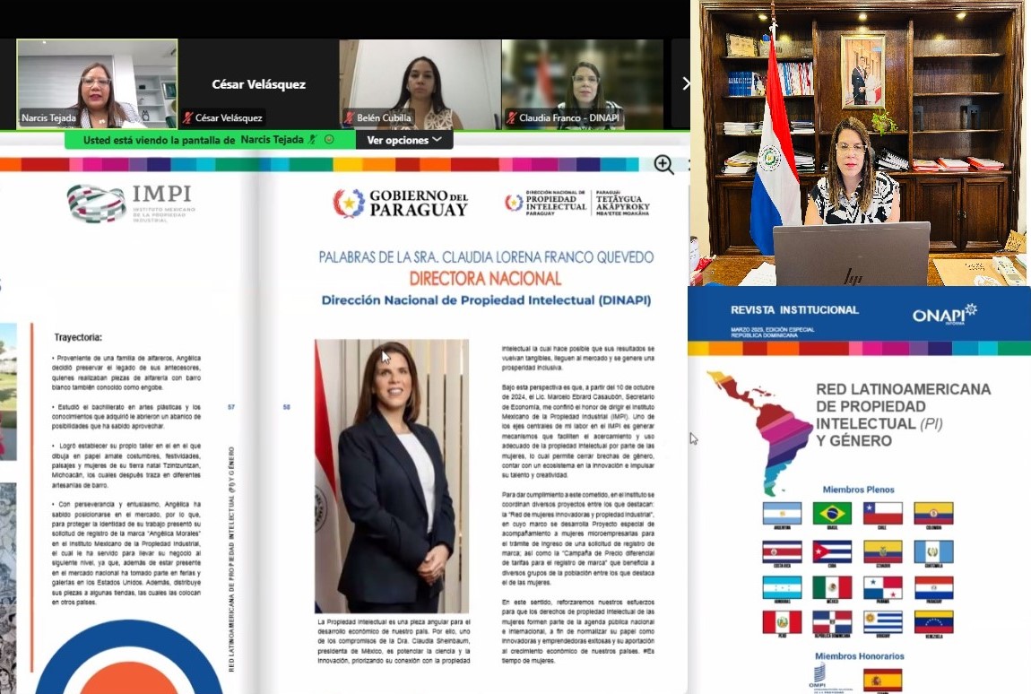 La DINAPI comparte sus acciones de equidad y liderazgo femenino en propiedad intelectual