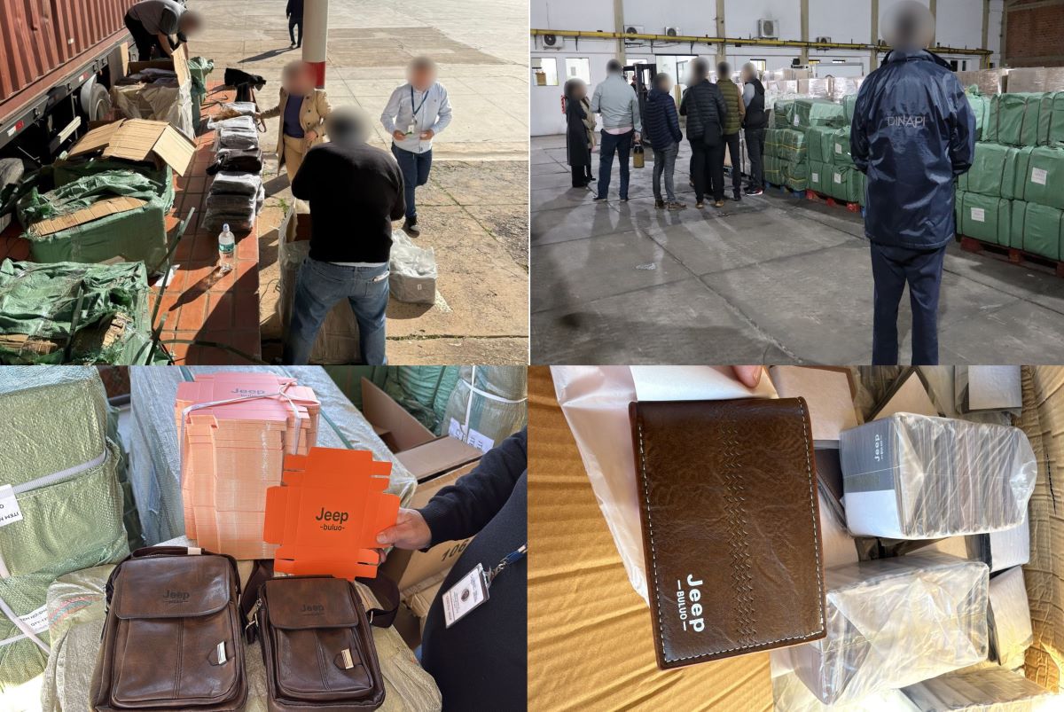 Gran cargamento de billeteras y mochilas fue retenido tras verificación de la DINAPI