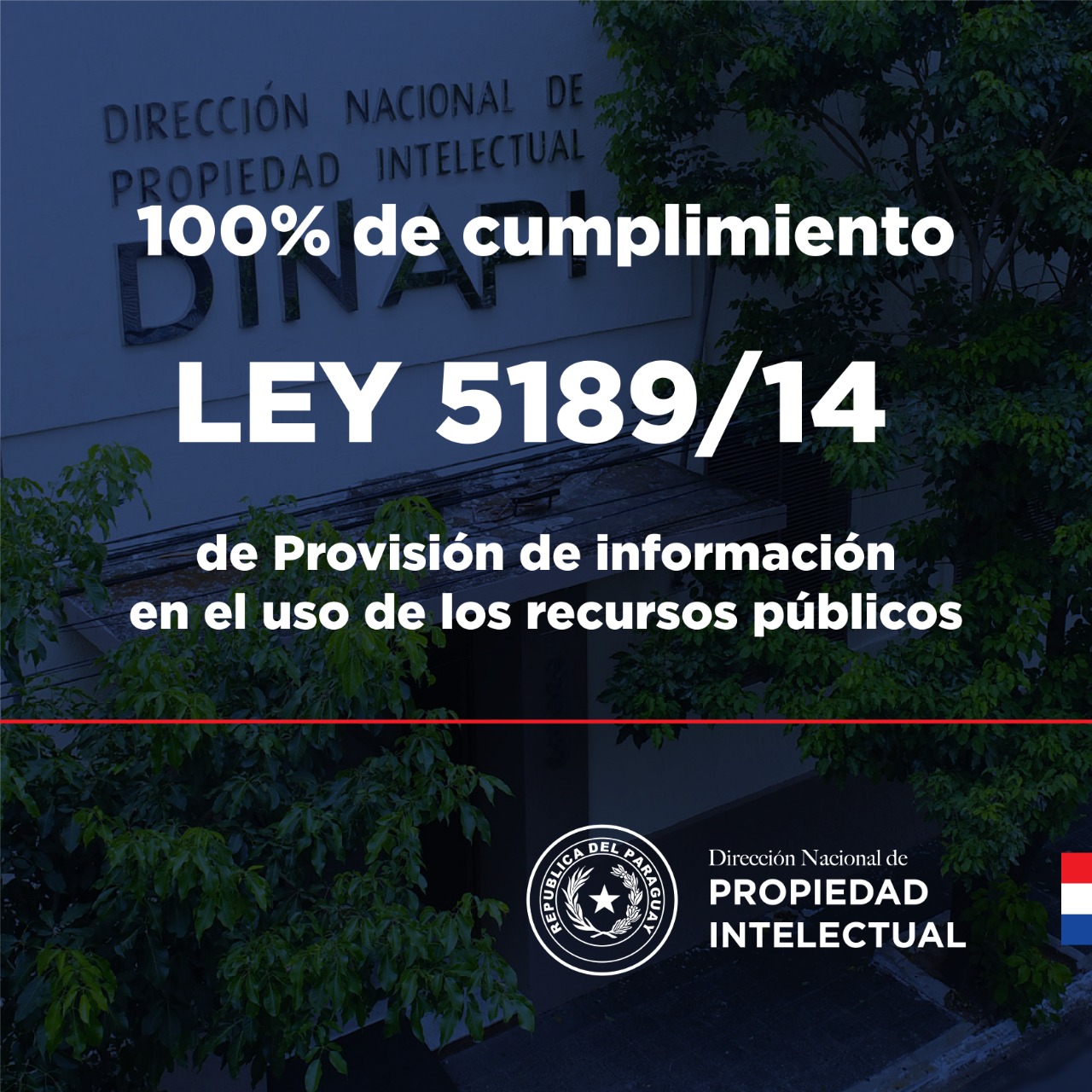 DINAPI cumple en un 100% con leyes de transparencia