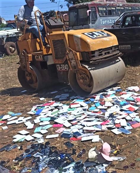 Prosigue en Ciudad del Este la destrucción de mercaderías falsificadas