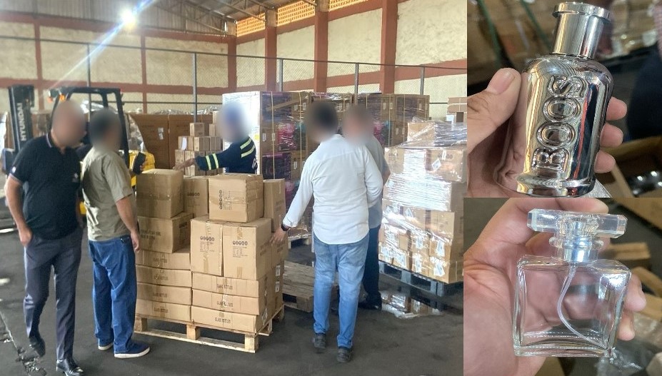 Se realizó la incautación de frascos para perfumes presumiblemente falsificados