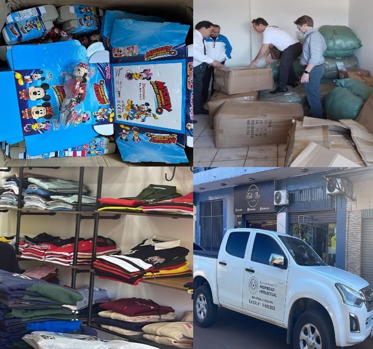En ciudad del Este se incautaron importantes lotes de mercaderías presumiblemente falsificadas
