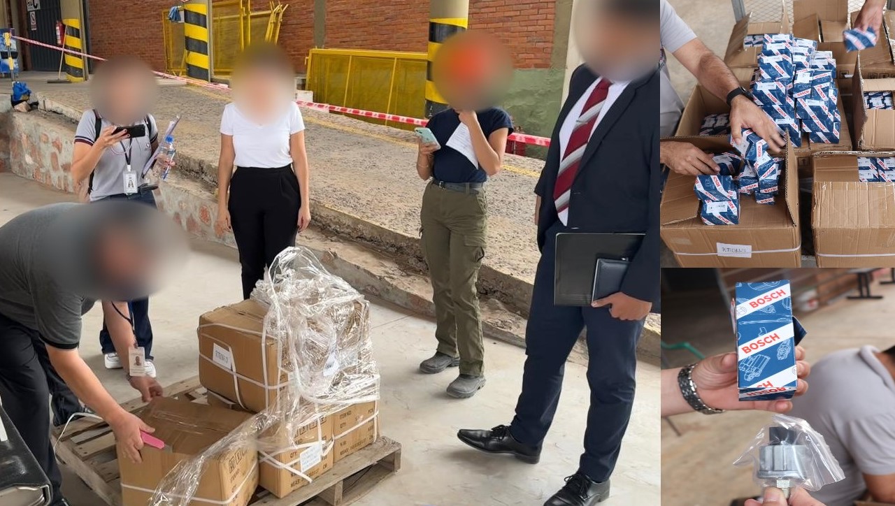Verificaciones realizadas por la DINAPI permitieron la incautación de repuestos presuntamente falsificados