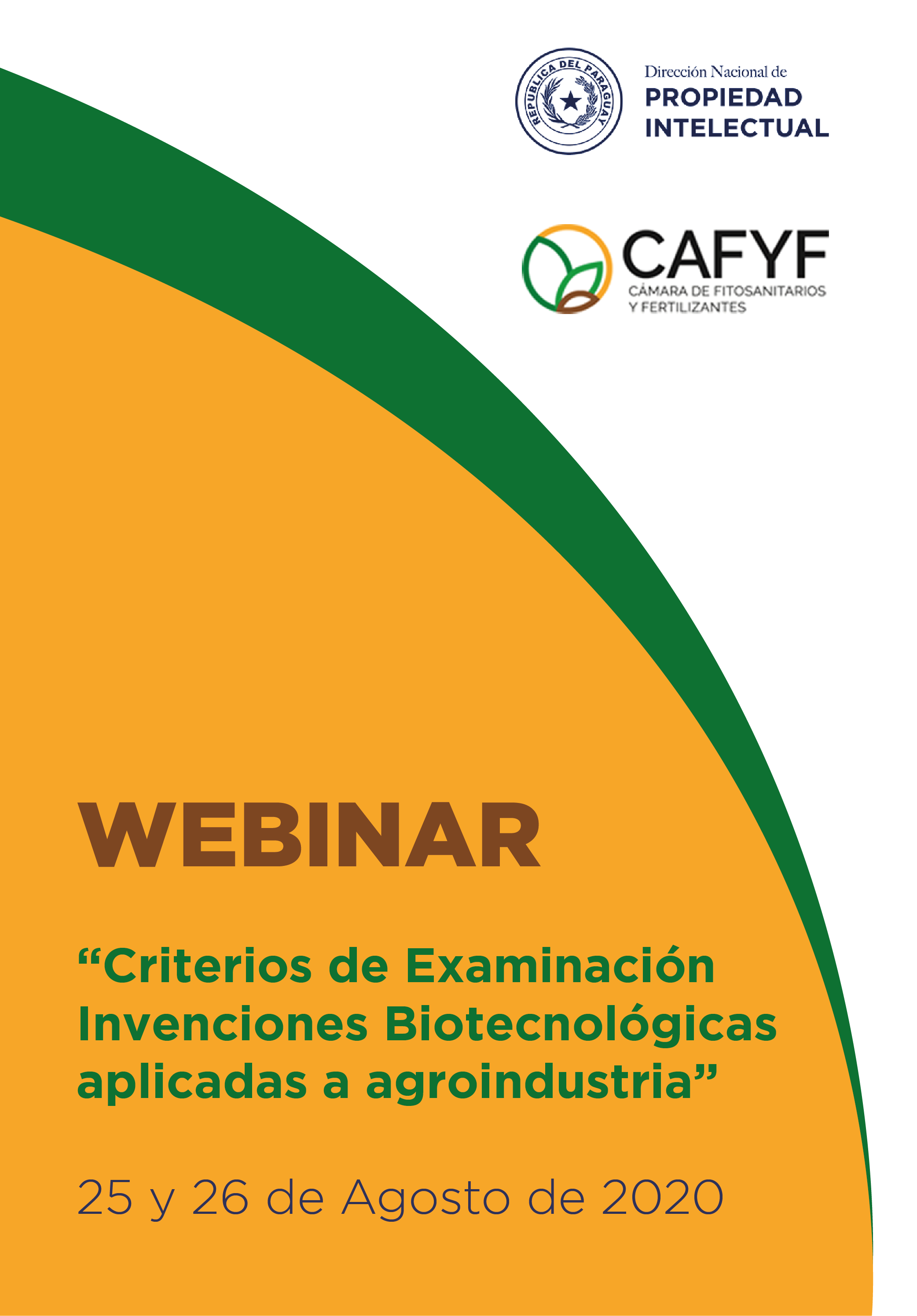 "Criterios de Examinación Invenciones Biotecnológicas aplicadas a agroindustria" DINAPI CAFYF